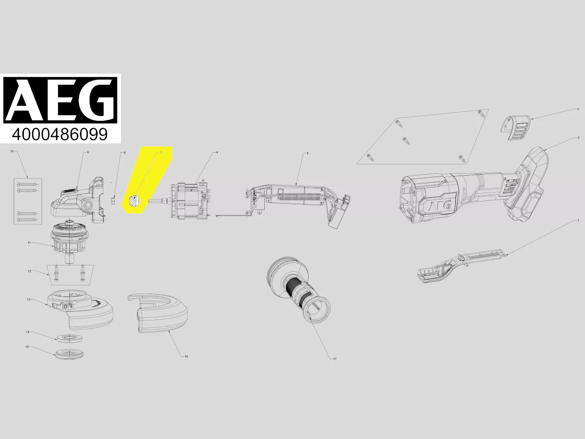 pignon renvoi d\'angle réf. 4931494414 AEG